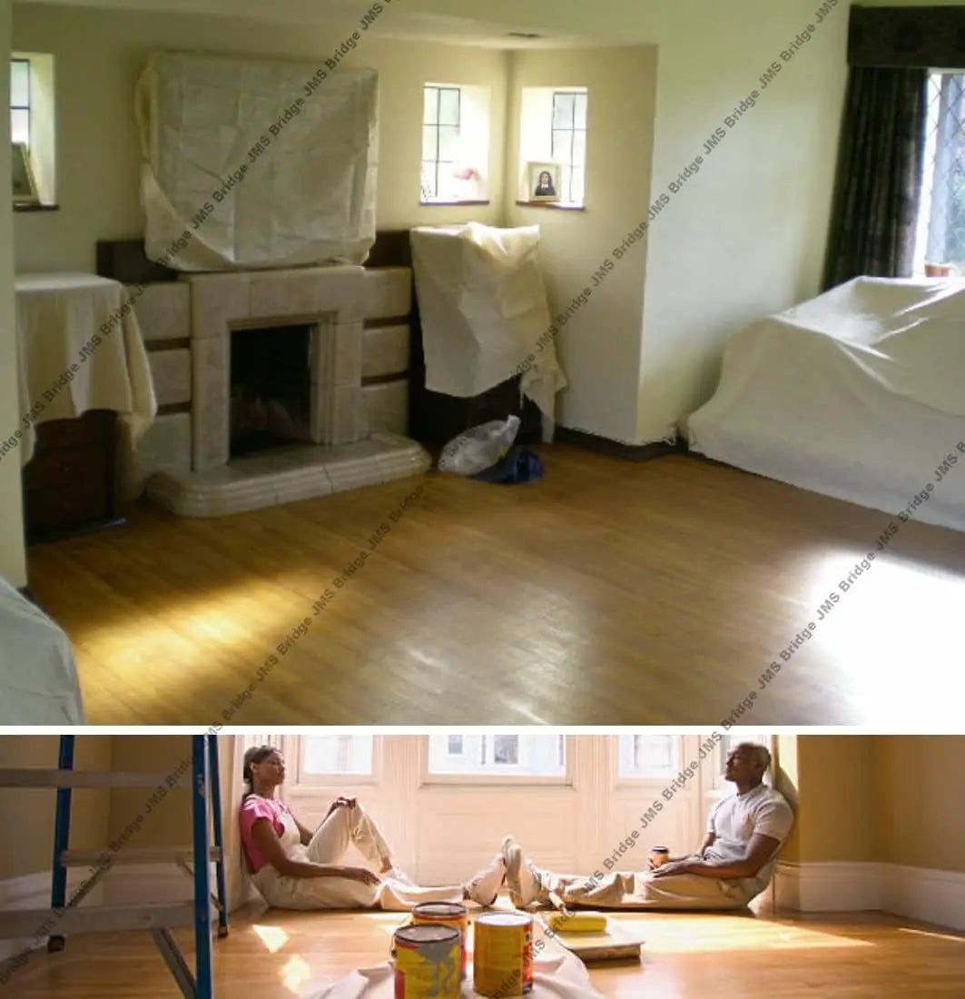 Pack 3 Canvas Dust Sheets 9ft X5ft for Painting & Decorating | Paint Sheets | Drop Cloth | Painting & Paint Cover Sheets