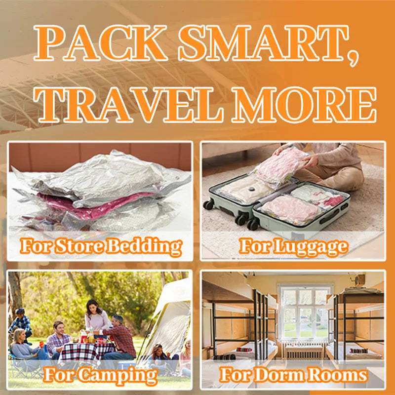 15 Vacuum Storage Bags, 6/9/15 Bags with Electric Air Pump, Wireless Electric Pump Space-Saving Storage Bags, Suitable for Travel and Home Use