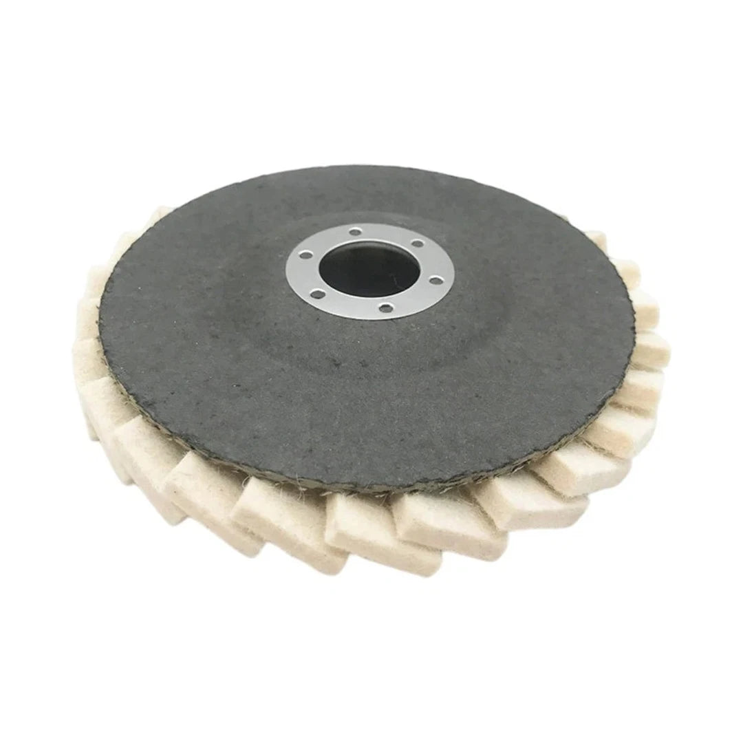 6PCS 125mm Wool Flap Felt Disc Angle Grinder Polishing Buffing Wheels for Metal