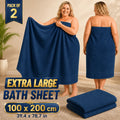 Pack of 2 Extra Large Bath Sheets 100 × 200 cm, 600 GSM Soft Bath Towels, Luxury Oversized Bath Towels for Adults, Quick-Drying and Highly Absorbent, Large Shower Towels for Bathroom, Home, Gym and Travel