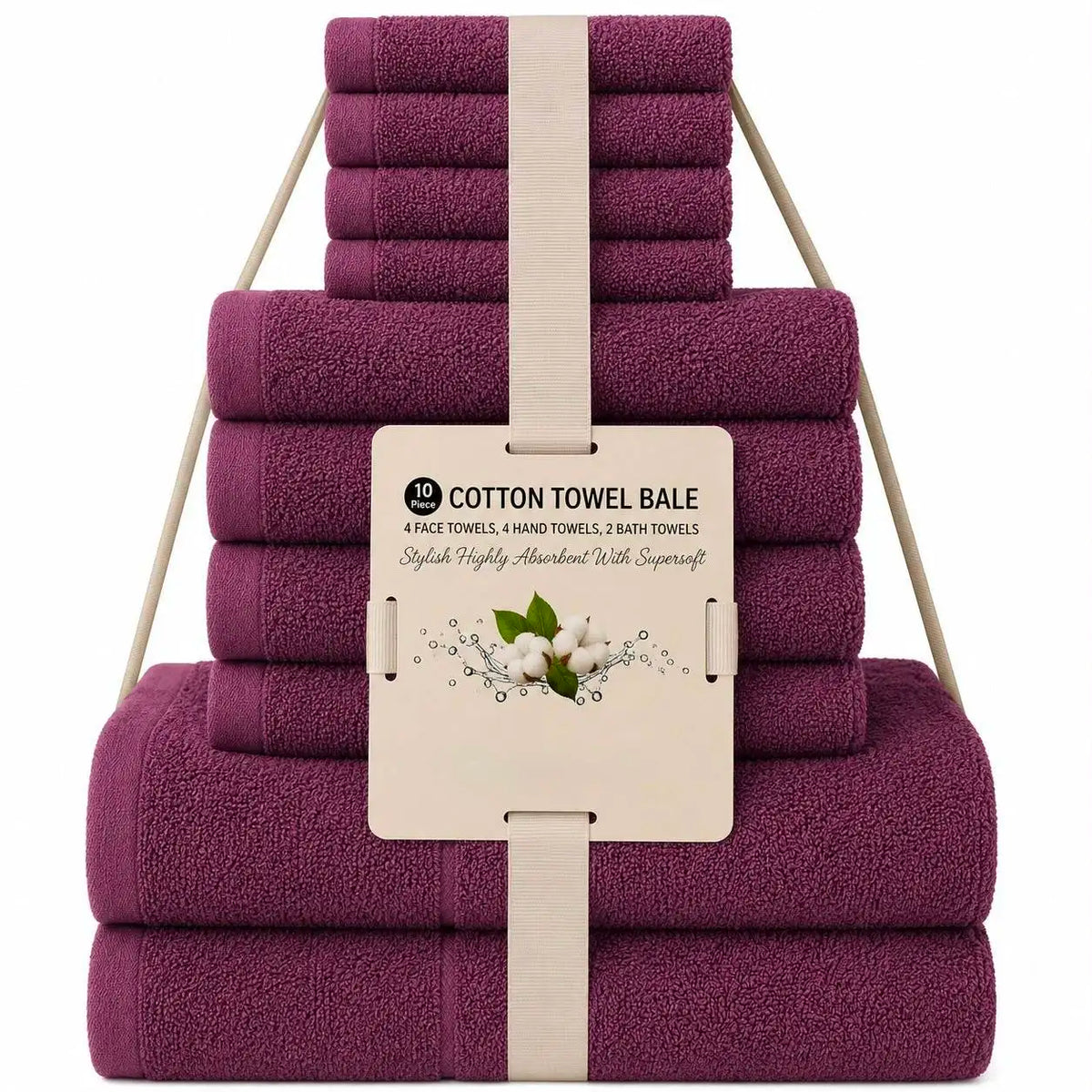 Luxury Egyptian Cotton Towel Bale Set - Ultra Soft, Quick Dry & Highly Absorbent, Premium Hotel & Spa Quality Bath Towels for Bathroom, Gym, Home