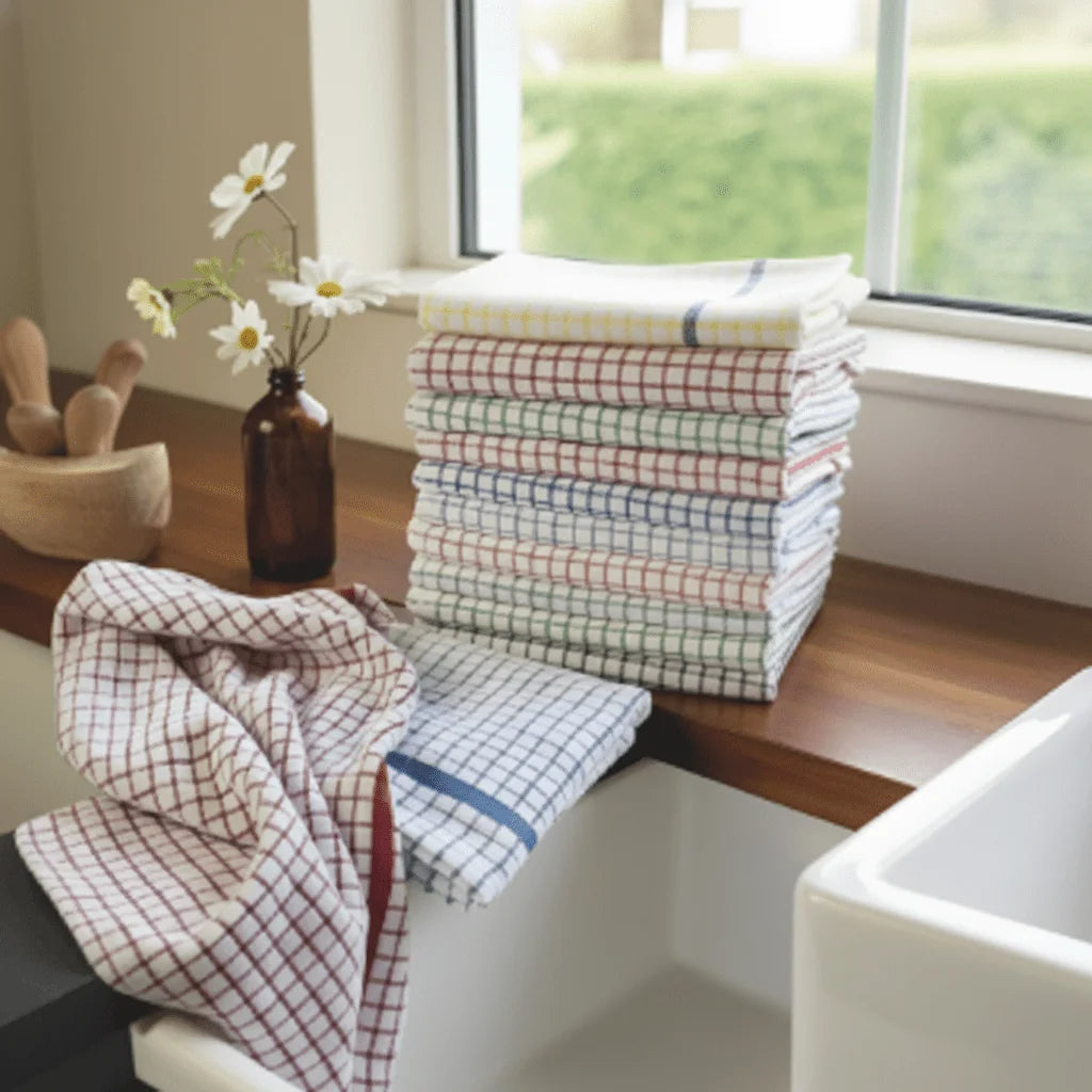 Tea Towels Extra Large 71X41cm Kitchen Towels Set Cleaning Towel Terry Towelling Soft Absorbent Lint Free Kitchen Cloth Dish Towels Assorted colours