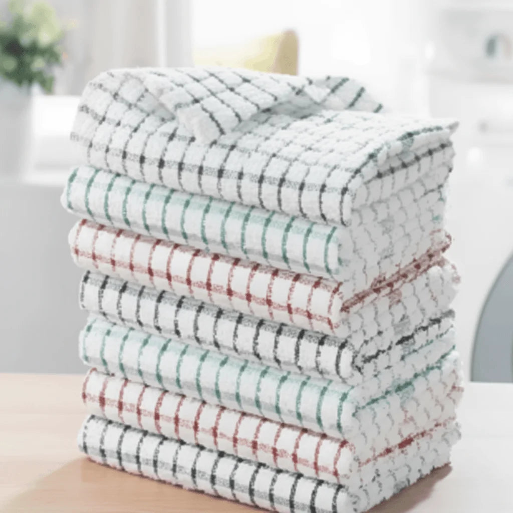 Tea Towels Extra Large 71X41cm Kitchen Towels Set Cleaning Towel Terry Towelling Soft Absorbent Lint Free Kitchen Cloth Dish Towels Assorted colours