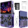 Handheld 128G Retro Game Console, Support Massive Classic Video Games, Reliving the days of childhood, Portable Mini Gaming Console(Purple)