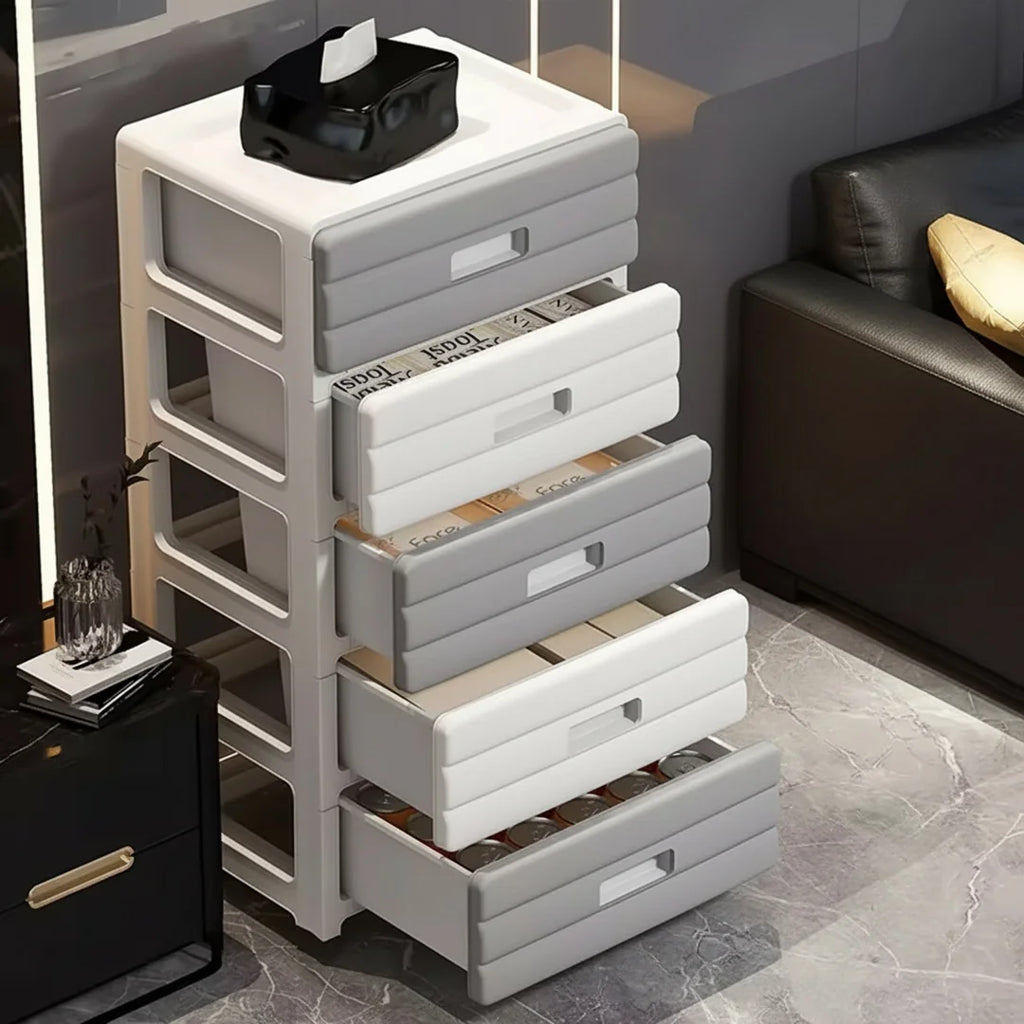 5 Drawer Plastic Storage Organizer, for Clothes Books Bedroom, Easy Assemble