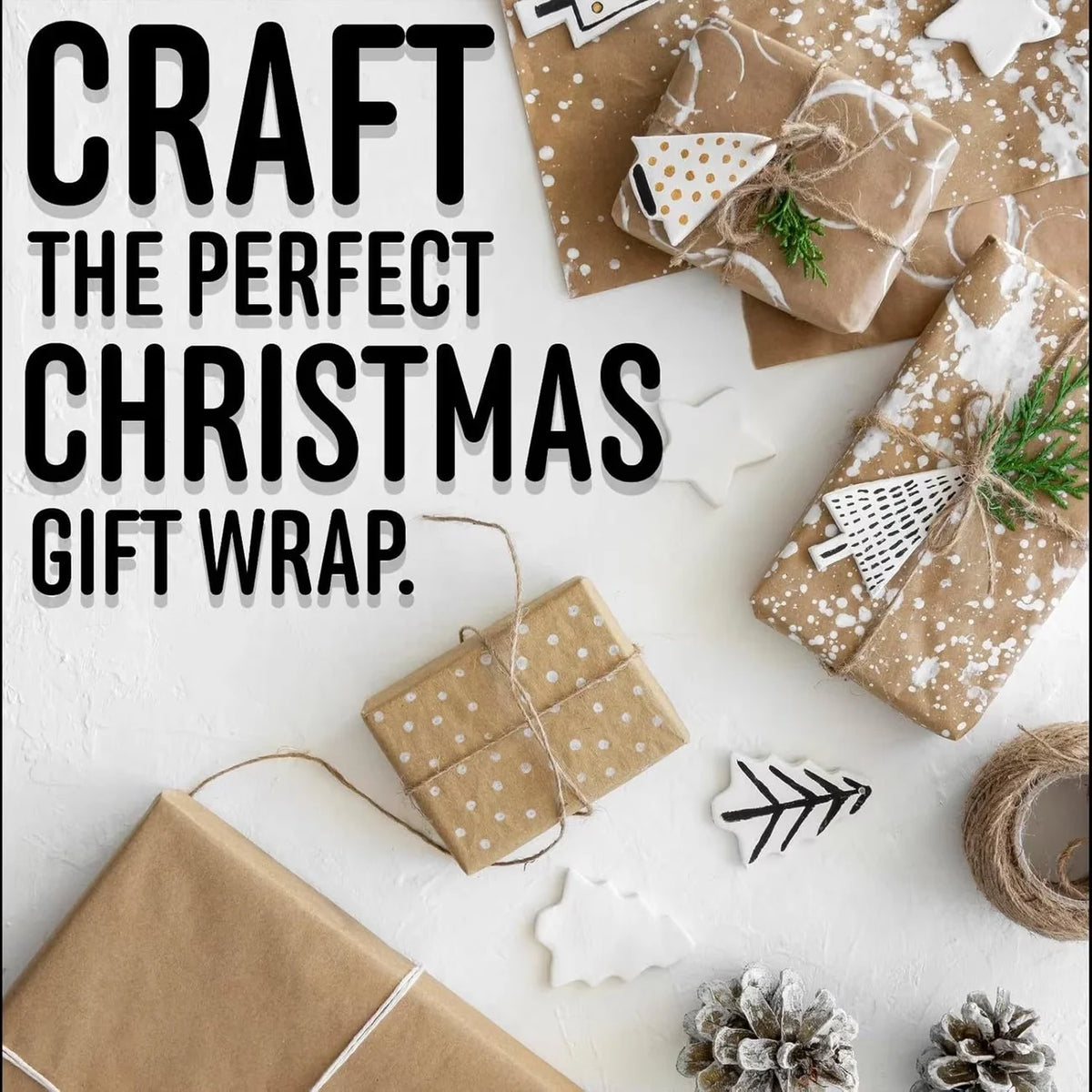 1 Roll of Brown Eco Kraft Paper, Wrapping Paper Roll, Fully Recyclable Gift Wrap for Packing, Arts and Crafts, Gift Wrapping, Parcel Packing and more 500mm x 20m