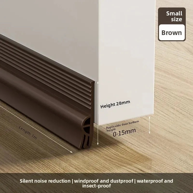 1M Door Bottom Sealing Strip Windproof Dust Stopper Guard Rain Weatherstrip Noise Reduction Insulator Sealer Home Hardware