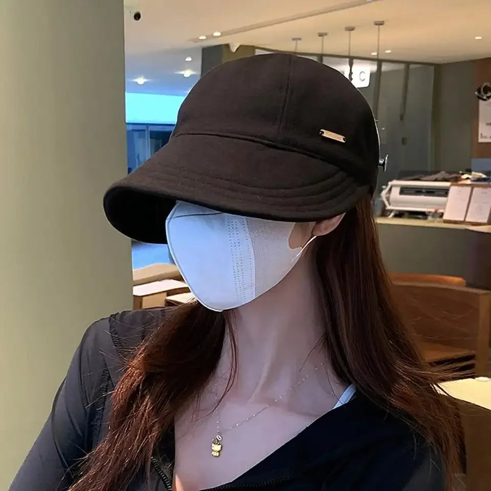 1Pc Women UV Sun Protection Baseball Cap Summer Fashion Sunscreen Wide Brim Adjustable Sun Hat for Girl Outdoor Hiking Fishing