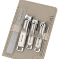 5-Piece Professional Manicure Pedicure Set with Portable Storage Box Complete Nail Clipper Manicure Tools for Home and Travel