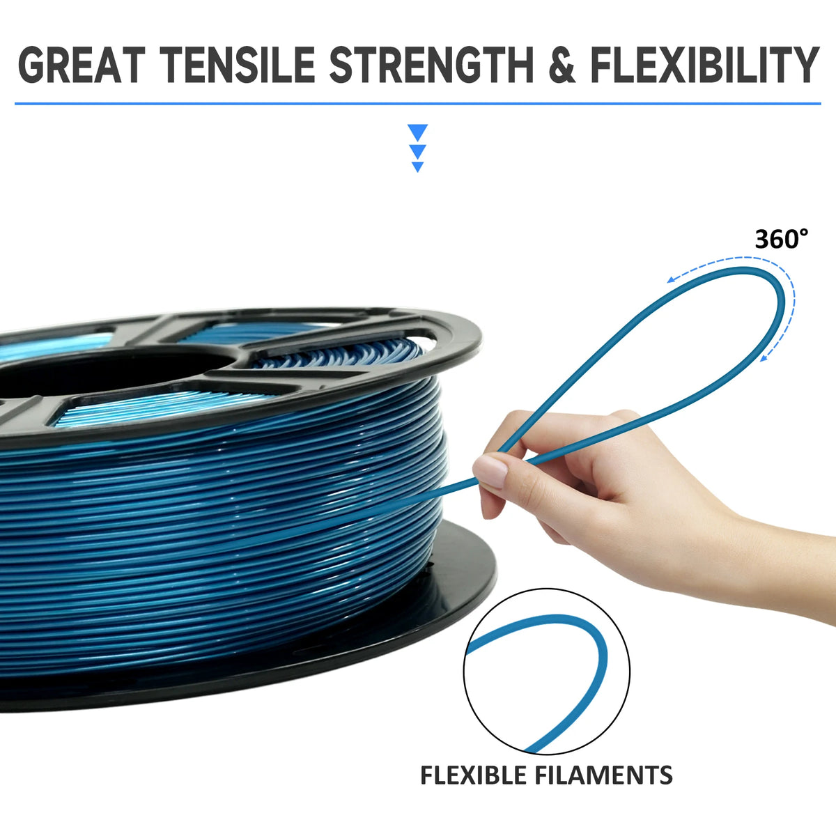 Geeetech Metal PETG Filament Consumable 1.75mm, Plastic Monofilament Spool for FDM 3D Printers, Shiny Metallic Finish Print Mate