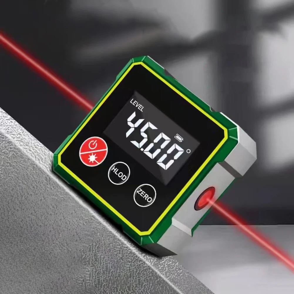 Magnetic Digital Angle Finder with LCD Backlight Electronic Laser Gauge Protractor Level Magnets Level Ruler Angle Slope 0-90°