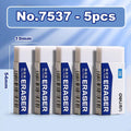 Deli 5/10pcs 2B Eraser Clean and Mess Free Student Exam Office Sketch Soft Eraser for Kids Correction Supplies Pencil Rubber