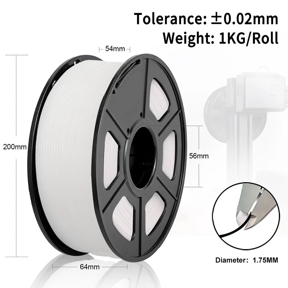 JAYO 5Rolls pla plus/ABS/EABS/PLAMETA/SKTC 3D Printer Filament 1.75mm 3D Printing Materials for 100% No Bubble &FDM 3D Printer