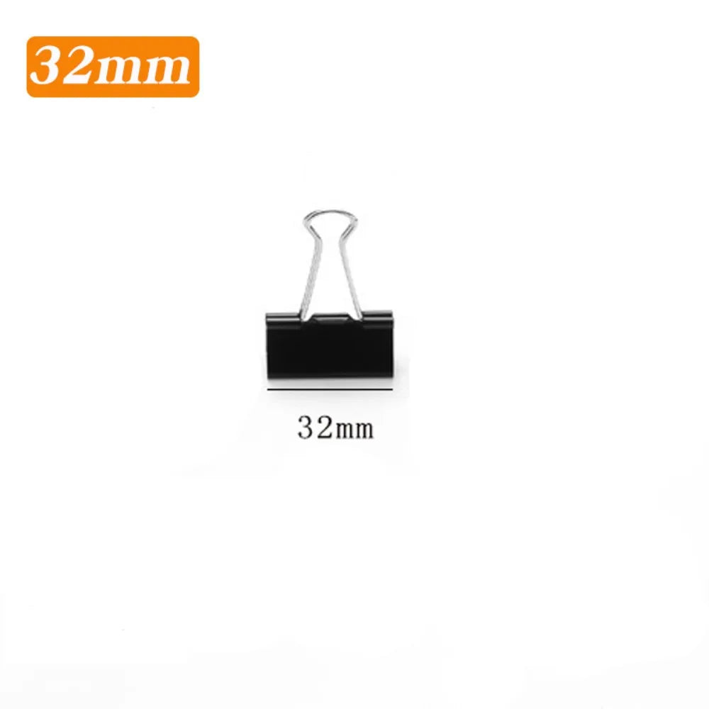 298PCS Black Binder Clips, Paper Clamps, Heavy Duty Office Document Clips, Rust Resistant Paper Holders for Office, School & Home Supplies