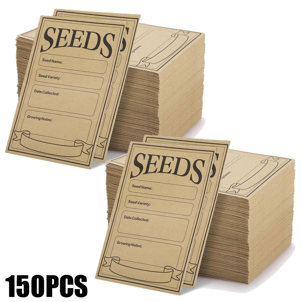 50/100/150 Pcs Seed Envelopes Resealable Seed Packets 3.15 X 4.72 Inch Secure Tiny Seal Saving Envelopes (Brown) For Gardening
