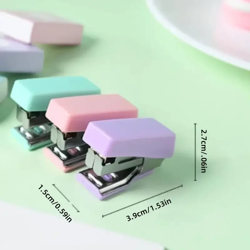1pc Mini Stapler with 500pcs Staples for Paper File Metal Stapler School Office Binding Supplies Stapler Cute Stationery Kit