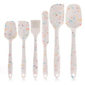 6Pcs Silicone Spatula Set Food Grade Non Stick Heat Resistant Spatulas Turner for Cooking Baking Mixing Baking Tools