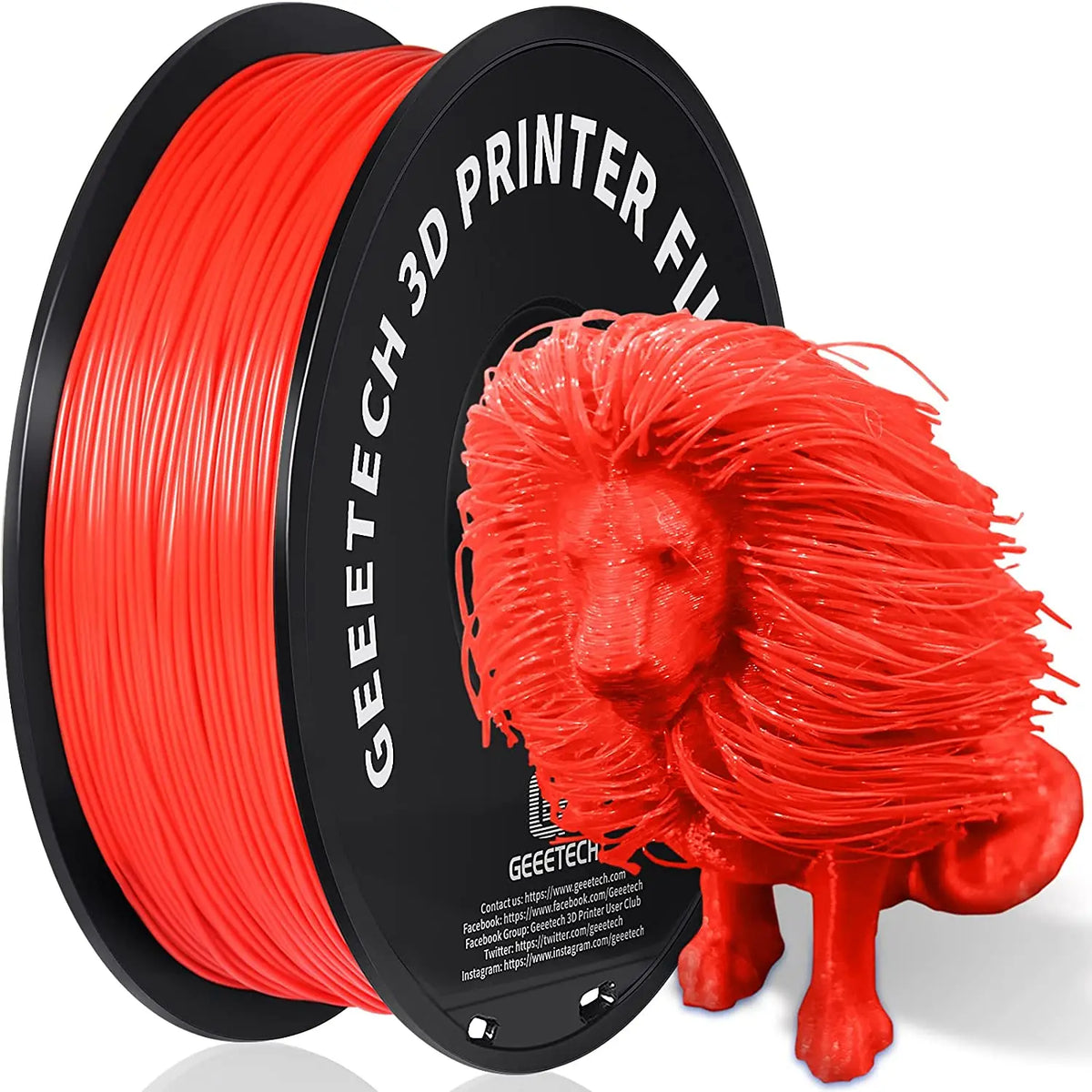 Geeetech Pure PLA Filament 1.75mm, 1KG (2.2LBS), Tangle-Free 3D Printer Filament, ±0.03mm High Precision, Vacuum Sealed, Eco-Fri