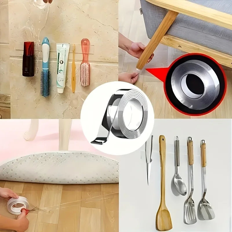 Heavy Duty Dual Sided Nano Tape Super Strong and Reusable for Wall Decor Crafts and All Surfaces Multi Purpose Adhesive