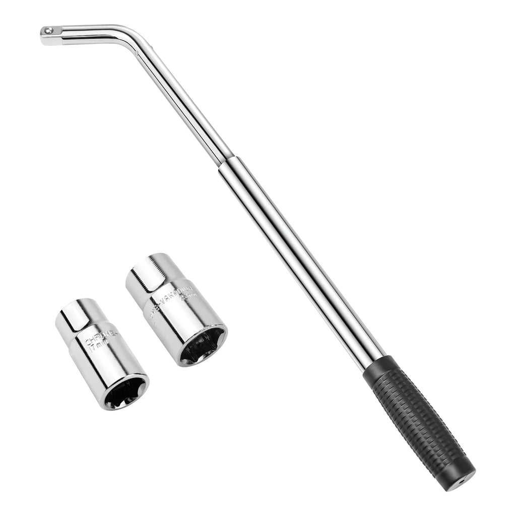 Travel Emergency Breakdown Wrench Set,Extendable Wheel Socket Tyre, Universal Car Lug Wrench Car Wheel Tire Change Tools