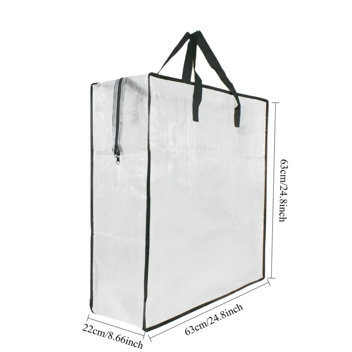 Waterproof Heavy Duty Storage Bags Large Size Clear Zipper Laundry Bags for Home Organization Travel Clothes Storage Reusable