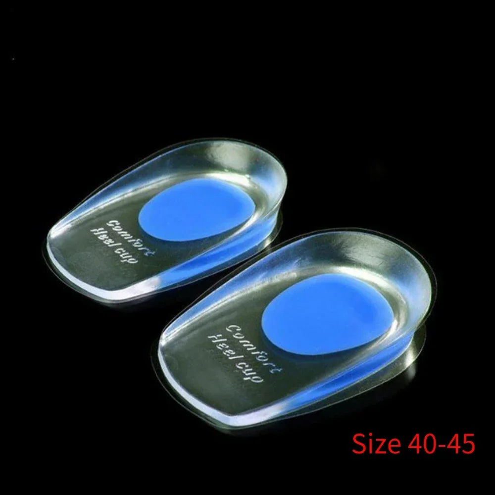 1 Pair Silicone Gel Insoles Men Women Heel Spurs Pain Relief Treatment Heel Insoles Foot Massager Care Shoe Pad Foot Care Tool