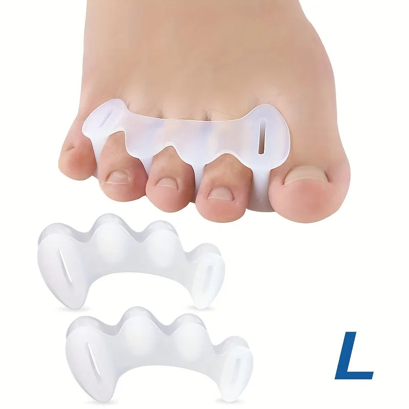 1Pairs Silicone Gel Toe Separators for Men Women Bunion Hammertoe Pain Relief Alignment Daily Yoga Reusable Washable