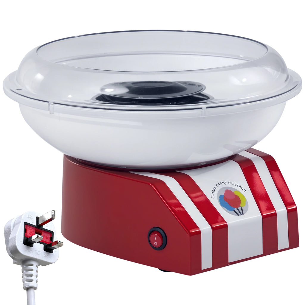 HOMCOM Professional Cotton Floss Machine Candy Maker Making Electric Sugar Red