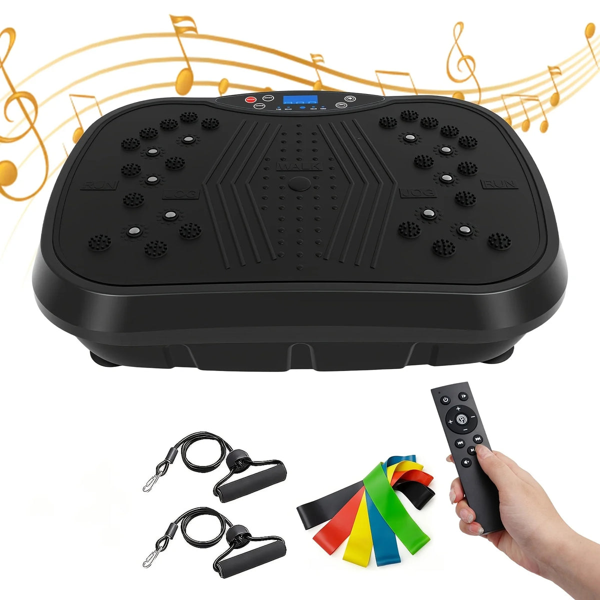Power Vibration Plate Exercise Machine 200 Levels And 10 Modes 149.69 KG Capacity Full Body Vibrating Platform Workout Equipment