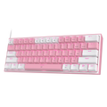 Redragon K617 Fizz 60% Wired RGB Gaming Keyboard, 61 Keys Hot-Swap Compact Mechanical Keyboard Red Switch
