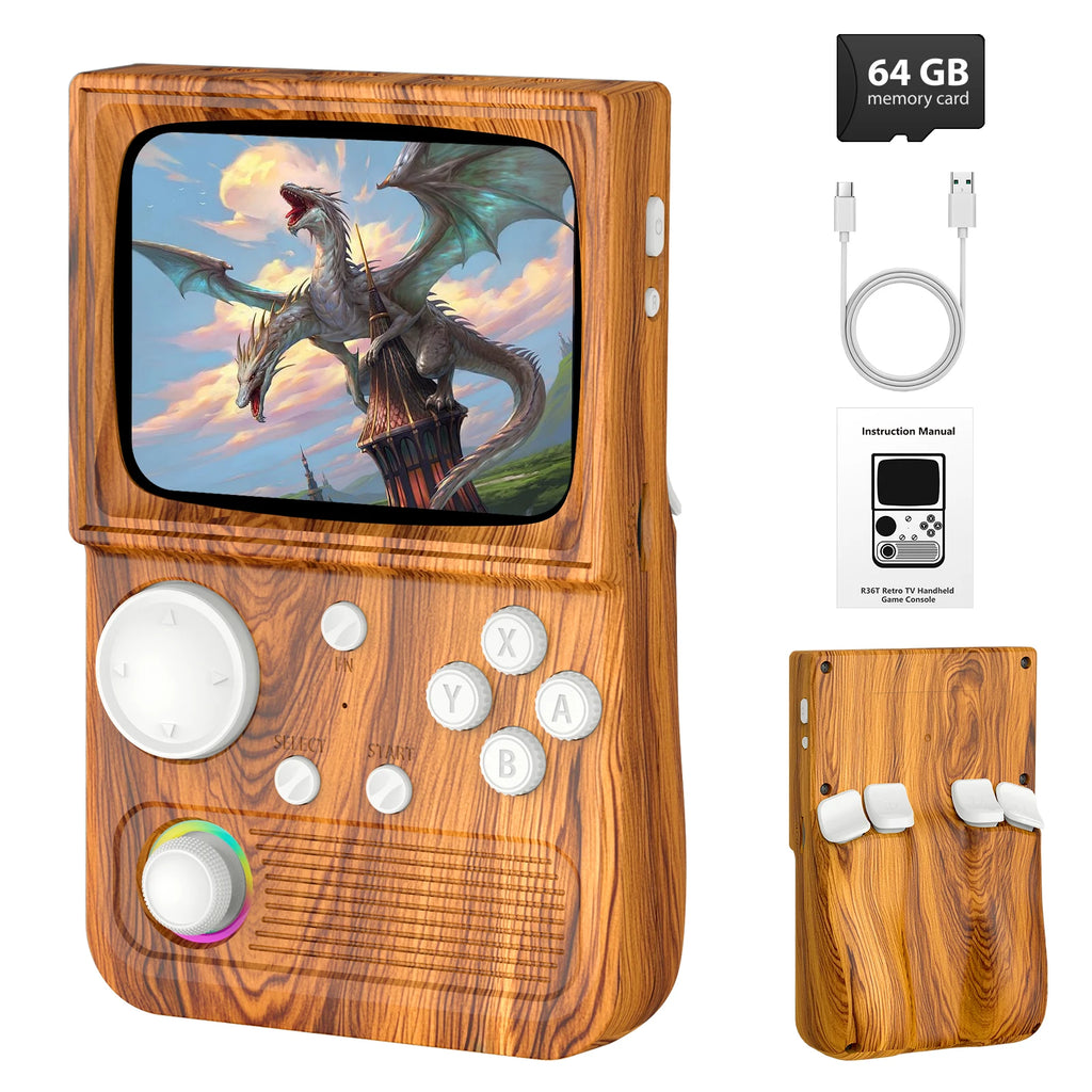 AISLPC R35 Retro Handheld Game Console 3.5 Inch IPS Screen EmuELEC System 18000+ Games WIFI Online Battle Portable Video Game