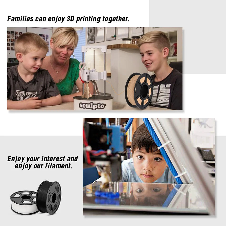 JAYO 5Rolls pla plus/ABS/EABS/PLAMETA/SKTC 3D Printer Filament 1.75mm 3D Printing Materials for 100% No Bubble &FDM 3D Printer