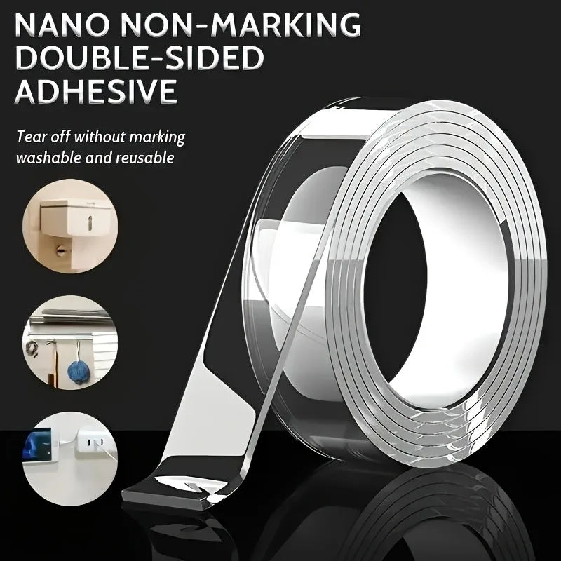 Heavy Duty Dual Sided Nano Tape Super Strong and Reusable for Wall Decor Crafts and All Surfaces Multi Purpose Adhesive