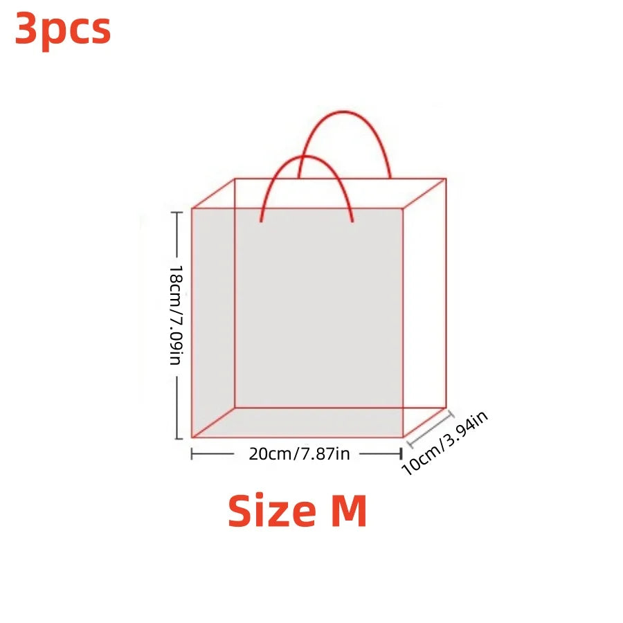 3pcs gift packaging bags retro navy paper bags fashionable business handbags clothing stores jewelry stores gift bags