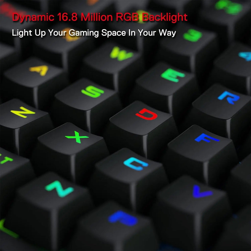 Redragon K585 PRO Wireless One-Handed Mechanical Keyboard 42 Keys 3-Mode RGB 7 Onboard Macro Keys Detachable Wrist Support