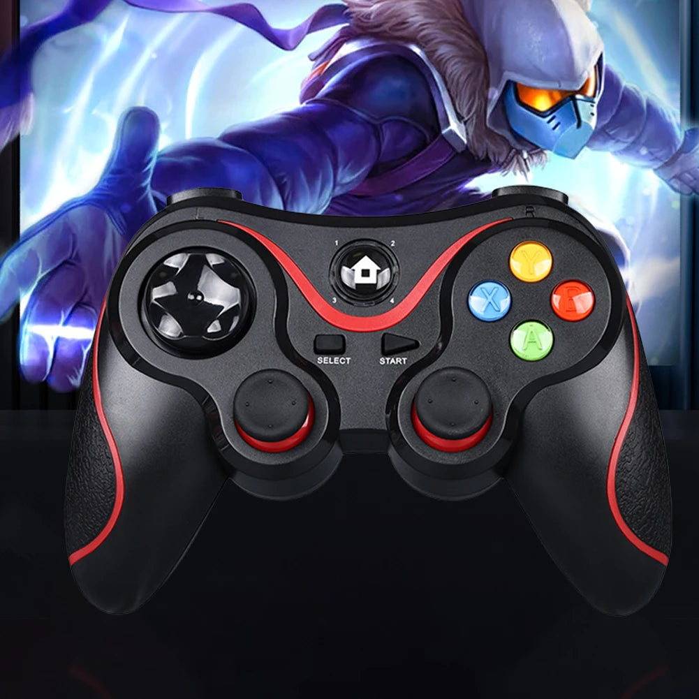 V8 2.4G Wireless Game Controller Gaming Joystick BT Gaming Controller Dual Vibration for Android/iOS/PC/PS3/Switch/Mobile Phone