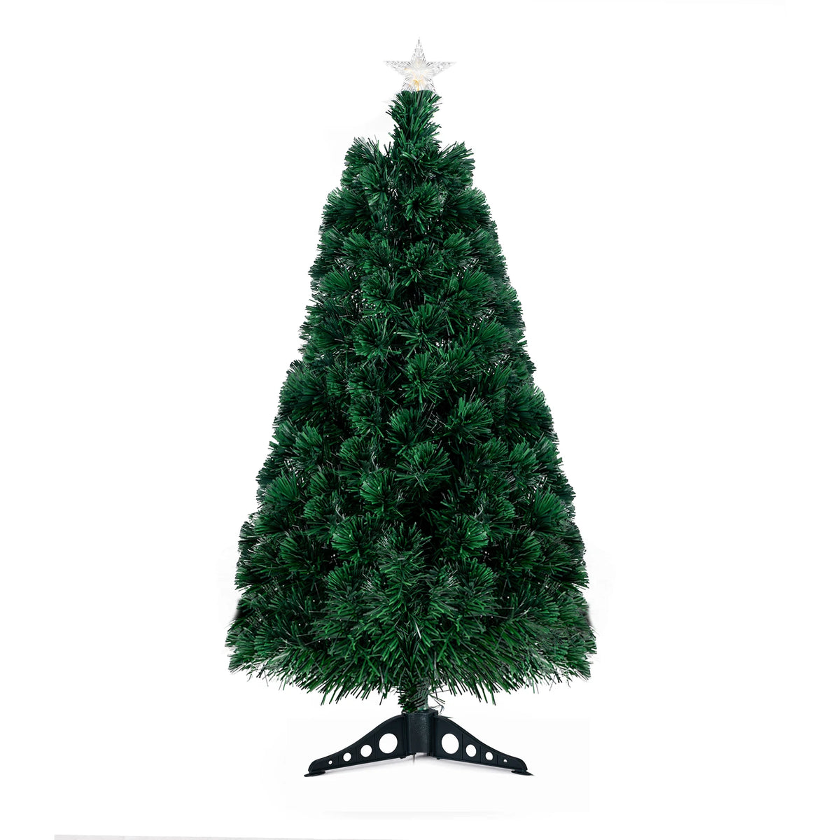 A 3-Foot Christmas Tree with 85 Branches, PVC, Star Shaped Top Cover, Plastic Base, 90cm, Suitable for Home, Office, Party, Holiday Decoration - Durable, Easy to Assemble, White