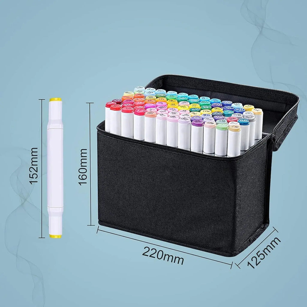80 Colours Acrylic Marker Set Permanent Dual‑Tip Paint Markers DIY Graffiti Sketching Art Craft Supplies