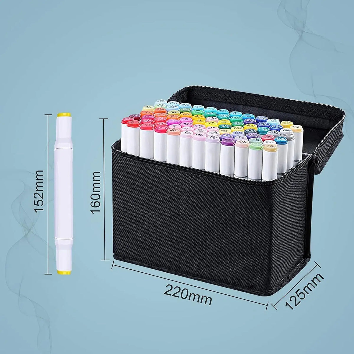 80 Colours Acrylic Marker Set Permanent Dual‑Tip Paint Markers DIY Graffiti Sketching Art Craft Supplies