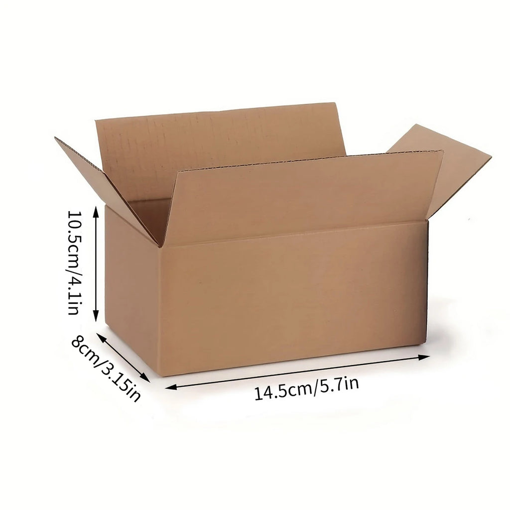 Brown Corrugated Cardboard Mailer Box With Lids, Small Item Mailing Shipping Boxes, 5.7x3.3x4.1inches, Single Wall, 32Lb/sq inch