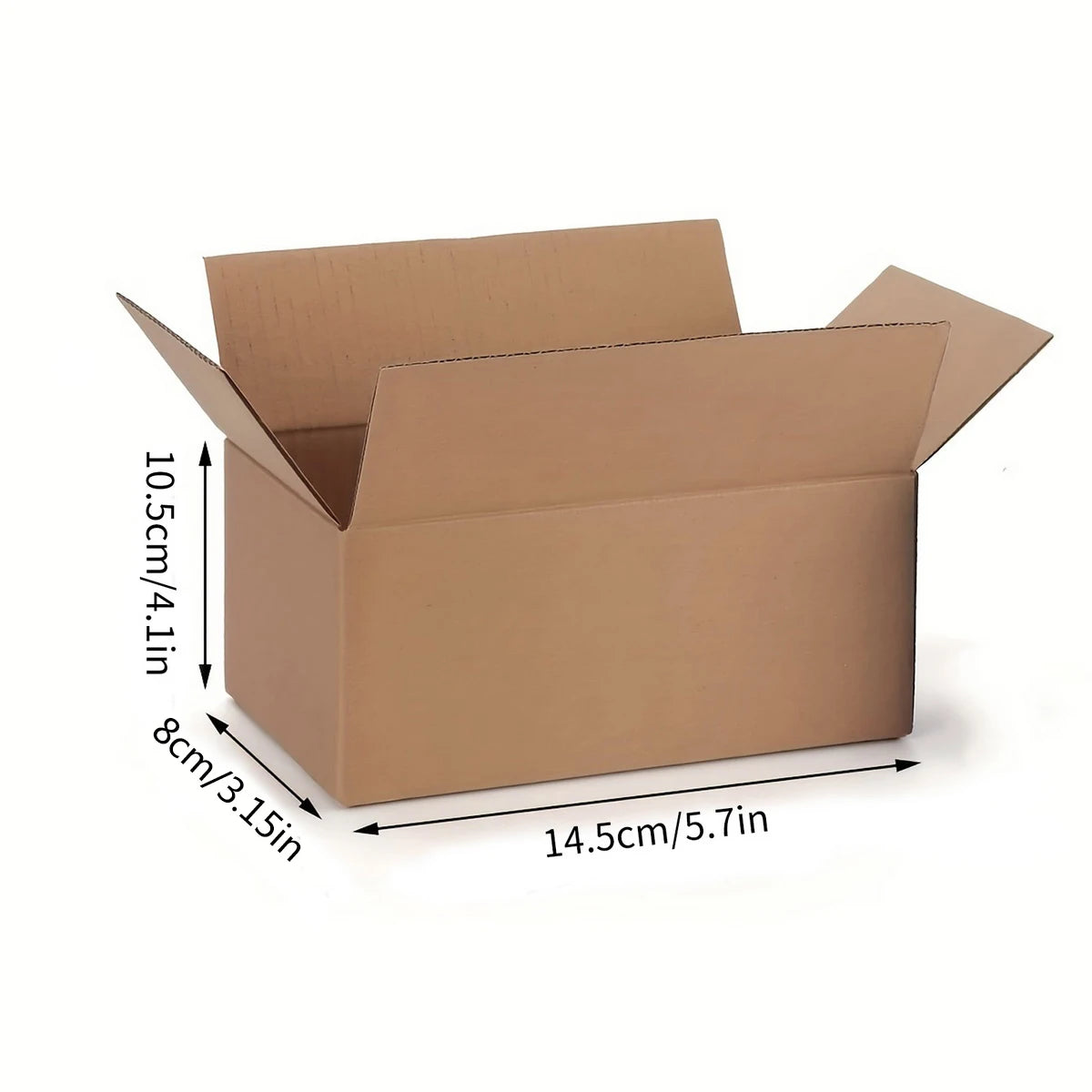 Brown Corrugated Cardboard Mailer Box With Lids, Small Item Mailing Shipping Boxes, 5.7x3.3x4.1inches, Single Wall, 32Lb/sq inch