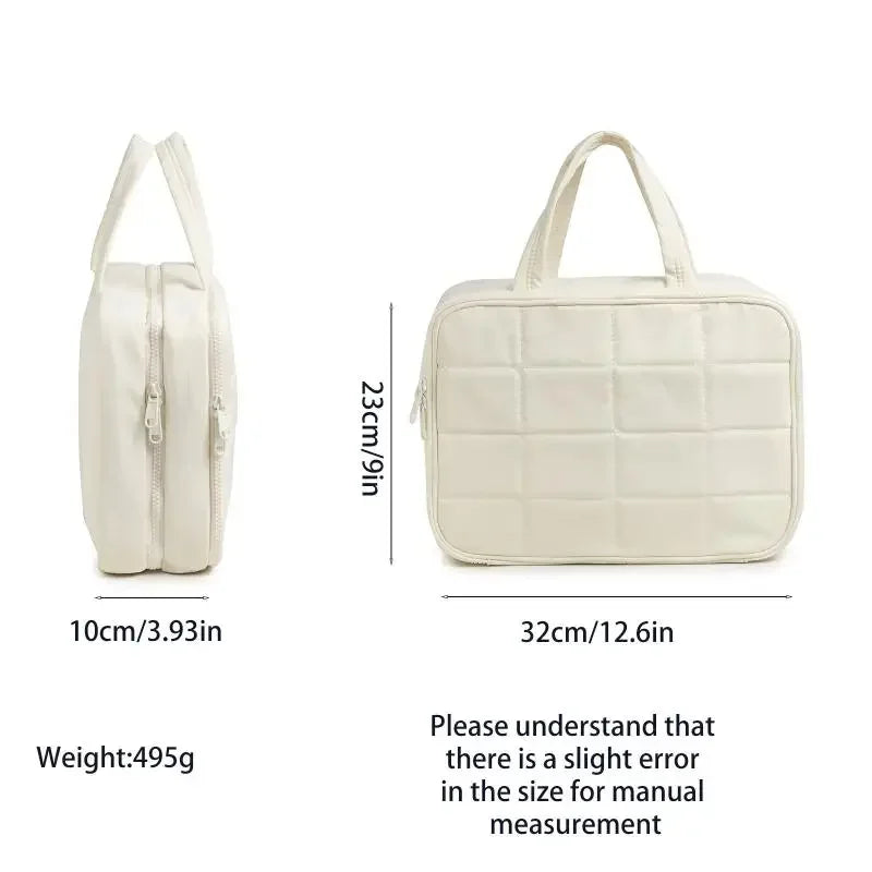 Hanging Travel Toiletry Bag Women Cosmetic Makeup Case with Jewelry Pocket Portable Wash Organizer for Vacation Trip Gym Beach