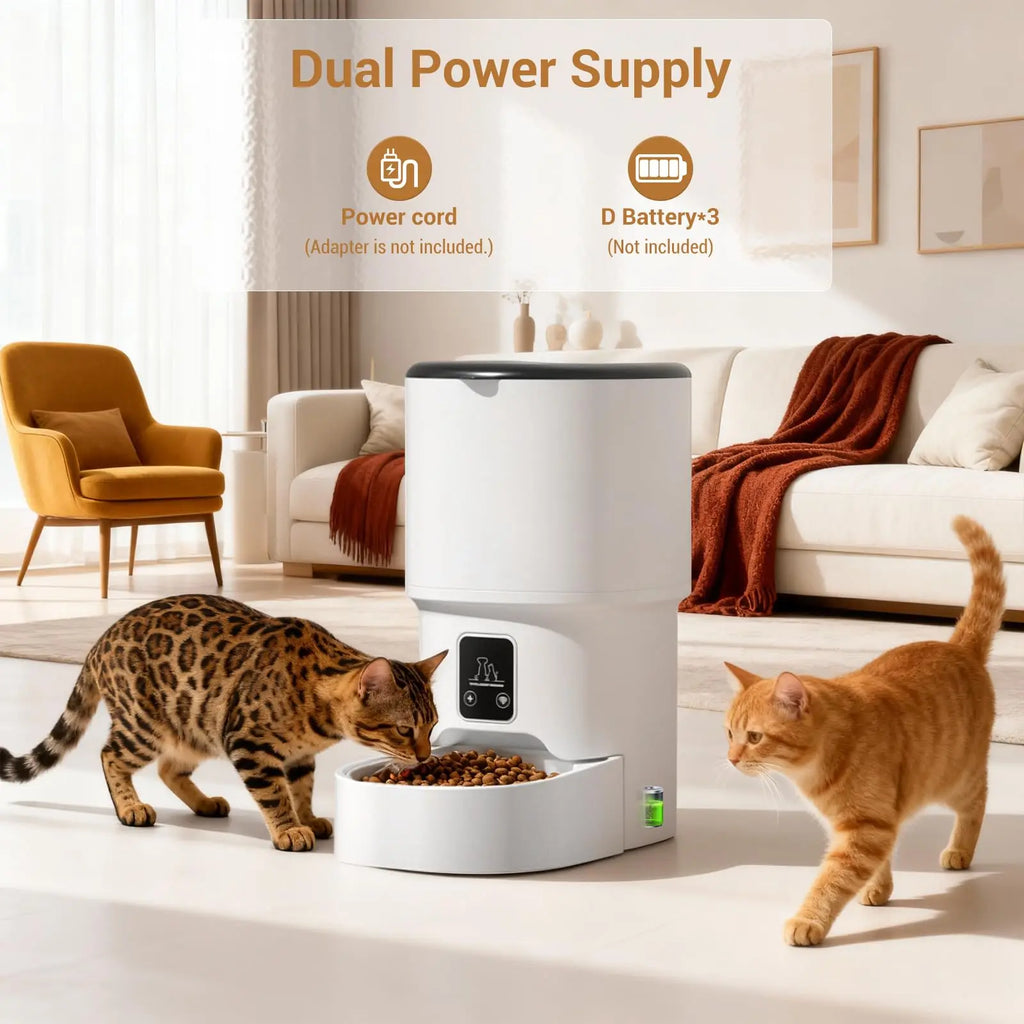 4L Automatic Cat Feeder Dog Food Dispenser with Programmable Timer