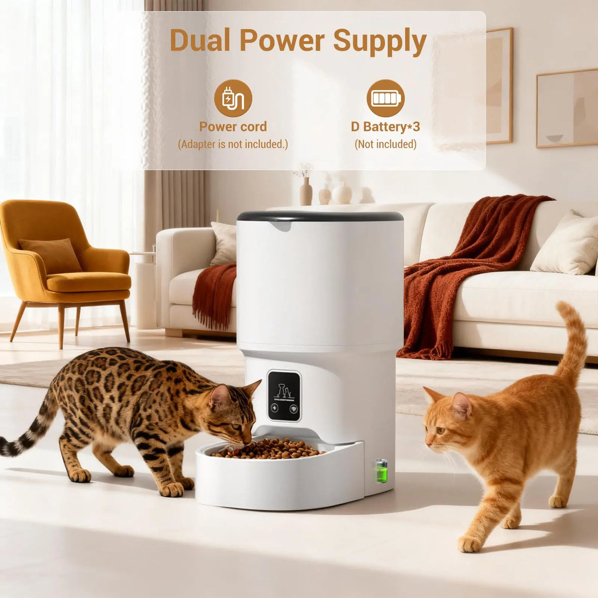 4L Automatic Cat Feeder Dog Food Dispenser with Programmable Timer