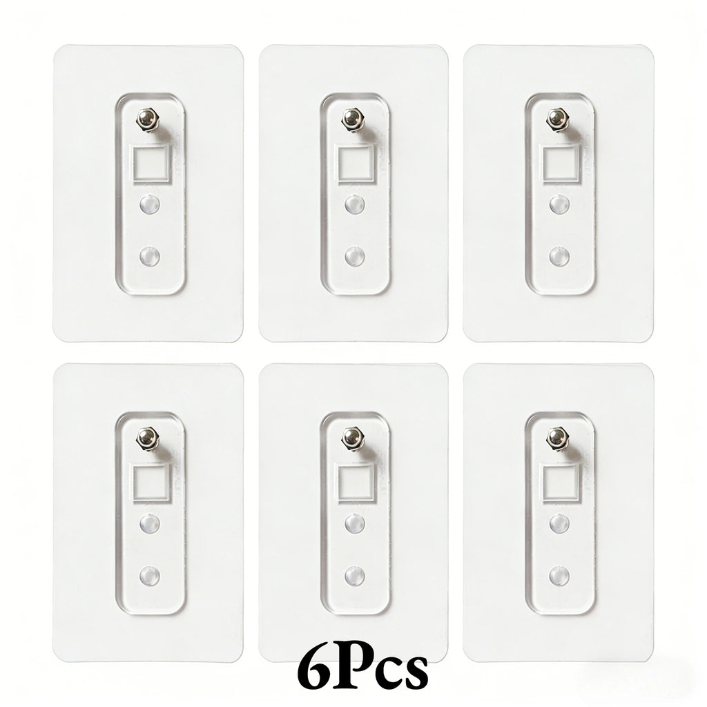 6pcs Bathroom Shelf Screw Sticker Nail-free Stickers Strong and Non-marking Self-adhesive Large Rack ScrewStickers