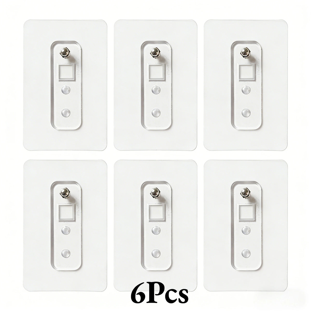 6pcs Bathroom Shelf Screw Sticker Nail-free Stickers Strong and Non-marking Self-adhesive Large Rack ScrewStickers