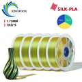 KINGROON 5KG Tricolor Silk PLA Filament For FDM 3D Printer Material 1.75mm Three Color 3D Printer Filament Fast Shipping