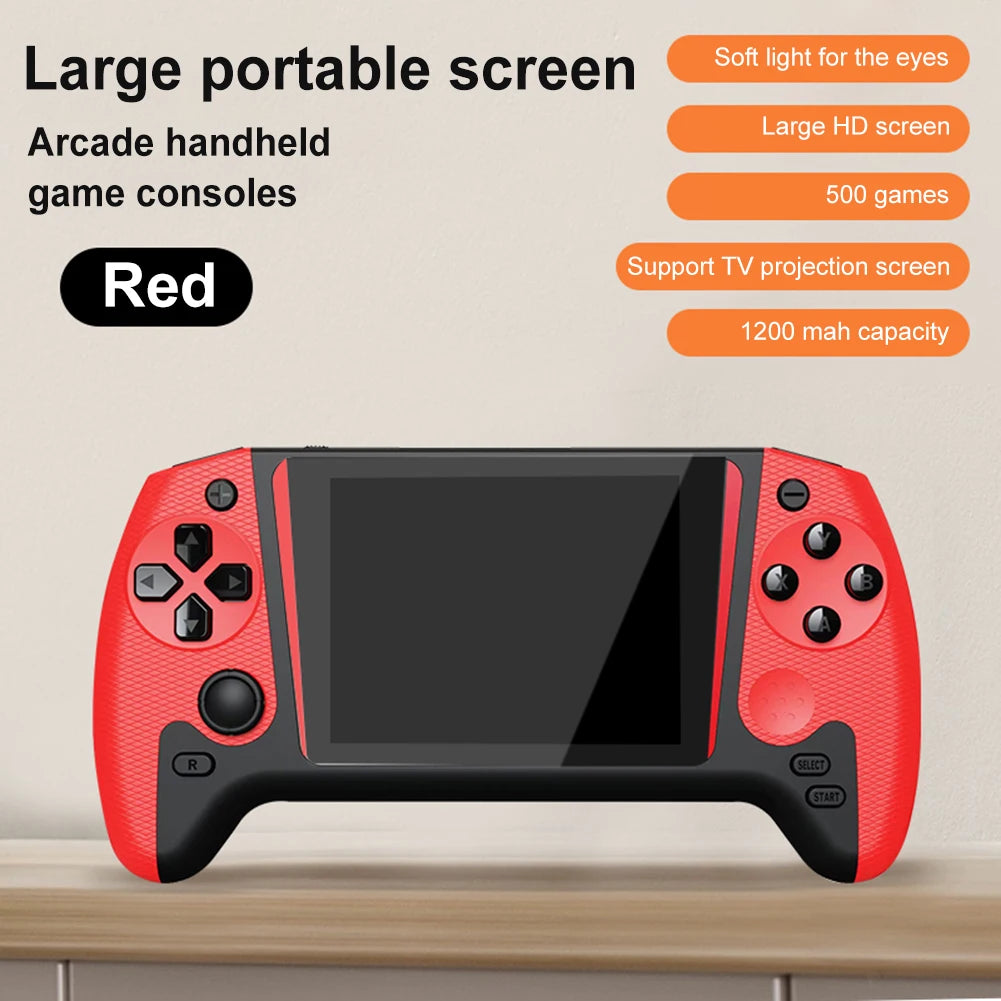 Retro Handheld Game Console 3.5inch LCD Screen Built-in 500 Games Portable Game Console Nostalgic Game Console for Single Player