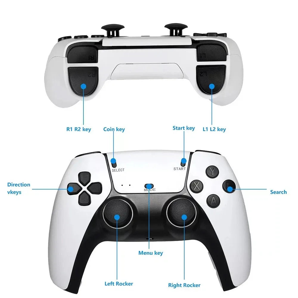 64GB, Wireless 4K Built-in Games HDMI TV Game Stick Console X2 Wireless Gamepad