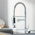 Premium Silver Kitchen Tap – Worktop-mounted Mixer Tap with 360-degree Rotating Spout – Hot and Cold Water Tap for Kitchen Sinks